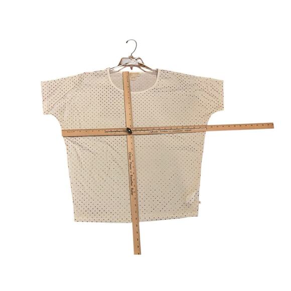 Micheal Kors Studded Top Dolman Short Sleeves Jursey Pullover White Size M NEW - Picture 5 of 5